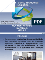 Aula 01 - Movimentação de Materiais