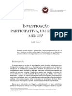 Investigação Participativa, Um Género Menor?