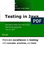 Testing in Java David Noble