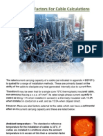 Cable Correction Factors