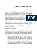 Cash Management Notes