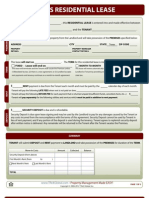 Texas Residential Lease Form