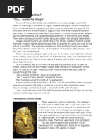 Tutankhamun Worksheet