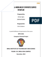 Mathematical Modeling of Synthetic Curves