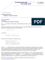 Class String: Charsequence Comparable Serializable