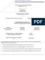 CASH TECHNOLOGIES INC 8-K (Events or Changes Between Quarterly Reports) 2009-02-20