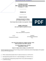 ASHLAND INC. 8-K (Events or Changes Between Quarterly Reports) 2009-02-20