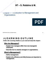 Chapter 1 - Intro To Management and Organization