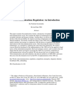 Telecommunications Regulation: An Introduction: Neconomi@stern - Nyu.edu