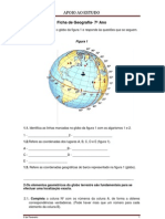 Ficha de Geografia - 7º Ano