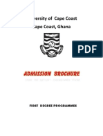 2013 University of Cape Coast Admission Brochure