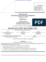 BANKATLANTIC BANCORP INC 8-K (Events or Changes Between Quarterly Reports) 2009-02-23