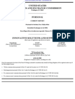 INNOVATIVE SOLUTIONS & SUPPORT INC 8-K (Events or Changes Between Quarterly Reports) 2009-02-23