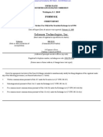 SOLOMON TECHNOLOGIES INC 8-K (Events or Changes Between Quarterly Reports) 2009-02-23