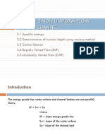 Slides 3 Non Uniform Flow in Open Channel