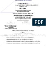 GRANT PARK FUTURES FUND LIMITED PARTNERSHIP 8-K (Events or Changes Between Quarterly Reports) 2009-02-20