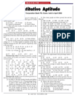 Quantitative Aptitude: Solved Paper of Corporation Bank P.O. Exam. Held in April 2002