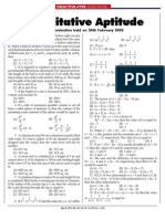 Quantitative Aptitude: CDS Examination Held On 24th February 2002