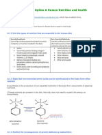 IB Biology, Human Health & Nutrition Notes