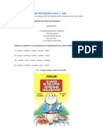 Simulado de Língua Portuguesa para 4º Ano