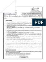 (6 9) Esaf 2009 Ana Analista Administrativo Comunicacao Social Publicidade e Propaganda Prova