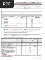 Teachanywhere Reference Request