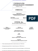 ONEOK INC /NEW/ 8-K (Events or Changes Between Quarterly Reports) 2009-02-24