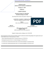 SCIENTIFIC LEARNING CORP 8-K (Events or Changes Between Quarterly Reports) 2009-02-24