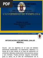 Exposicion Del Caso Clinico Intoxicacion Con Metanol