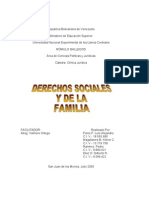 Derechos Sociales y de La Familia