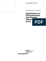 Ar 135-100 Appointment of Commissioned Officers and Warrant Officers of The Army