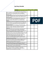 Information Security Policy Checklist