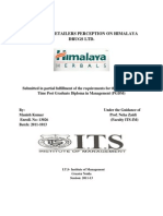 A Study of Retailers Perception On Himalaya Drugs LTD.: I.T.S-Institute of Management Greater Noida Session: 2011-13