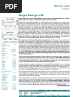 Norges Bank Got A B-: Morning Report