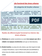 A Diferenciação Funcional Das Áreas Urbanas