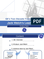 Jack Welch's Leadership: GE's Two Decade Transformation