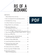 Memoirs of A Hack Mechanic by Rob Siegel - Table of Contents