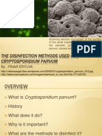 The Disinfection Methods Used For Cryptosporidium Parvum: By: Pinar Eryuva