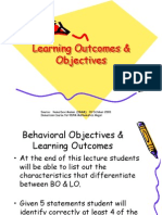 Behvr Objectives & Learning - Outcomes 2003