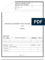 Method Statement For Ceramic Tile Works