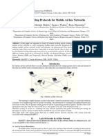 Survey of Routing Protocols For Mobile Ad Hoc Networks: Ashima Batra, Abhishek Shukla, Sanjeev Thakur, Rana Majumdar