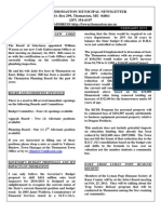 Town of Thomaston Municipal Newsletter P.O. Box 299, Thomaston, ME 04861 (207) 354-6107 WEB ADDRESS Http://town - Thomaston.me - Us