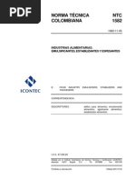 NTC 1582. Emulsificantes, Estabilizantes y Espesantes