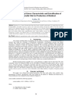 Fatty Acid Methyl Esters Characteristic and Esterification of Some Vegetable Oils For P Roduction of Biodiesel