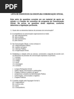 Exercicios Disciplina Comunicacao Oficial