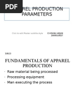 Apparel Production Parameters