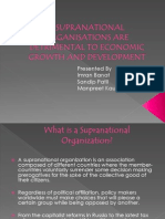 Supranational Organisations - Final