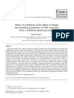 Study On Prediction of The Effects of Design and Operating Parameters On NO Emissions From A Leanburn Natural Gas Engine