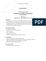 Continuous Casting of Aluminium: Supplement 3