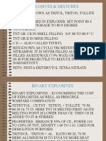 Explosives & Mixtures Used in Ammn